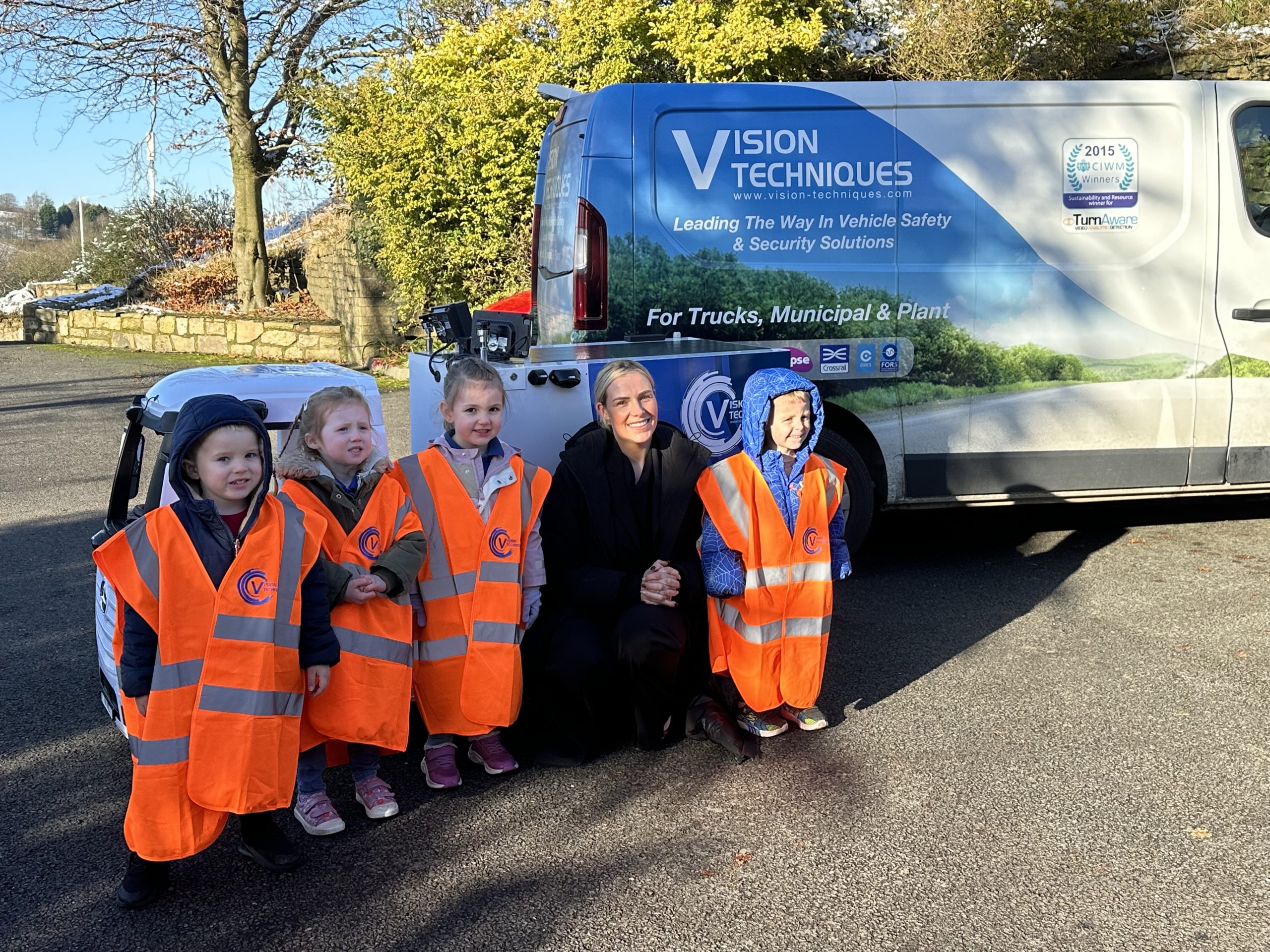 Sarah Wood with children from Puddleducks at Rising Bridge Nursery